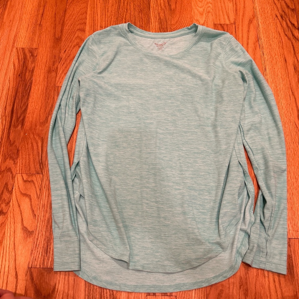Old Navy Active Teal Heather Long Sleeve Shirt